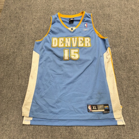 VTG NBA Reebok Carmelo Anthony #15 Denver Nuggets Jersey Men's XL Mesh - Picture 2 of 9